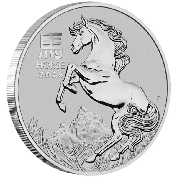 101833 - Edge 2026 1oz Perth Mint Platinum Lunar Horse Coin Series 3 2026 1oz Perth Mint Platinum Lunar Horse Coin Series 3