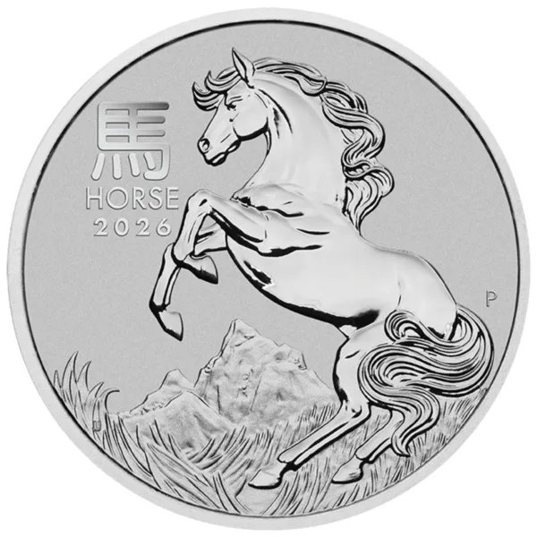 101833 - Reverse 2026 1oz Perth Mint Platinum Lunar Horse Coin Series 3 2026 1oz Perth Mint Platinum Lunar Horse Coin Series 3