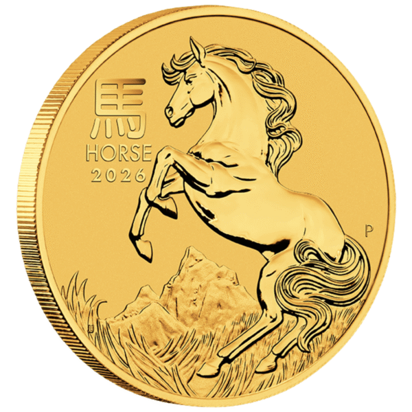 2026 1/20oz Perth Mint Gold Lunar Horse Coin Series 3 2026 1/20oz Perth Mint Gold Lunar Horse Coin