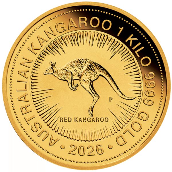 101867 - Reverse 2026 1kg Perth Mint Gold Kangaroo Coin 2026 1kg Perth Mint Gold Kangaroo Coin