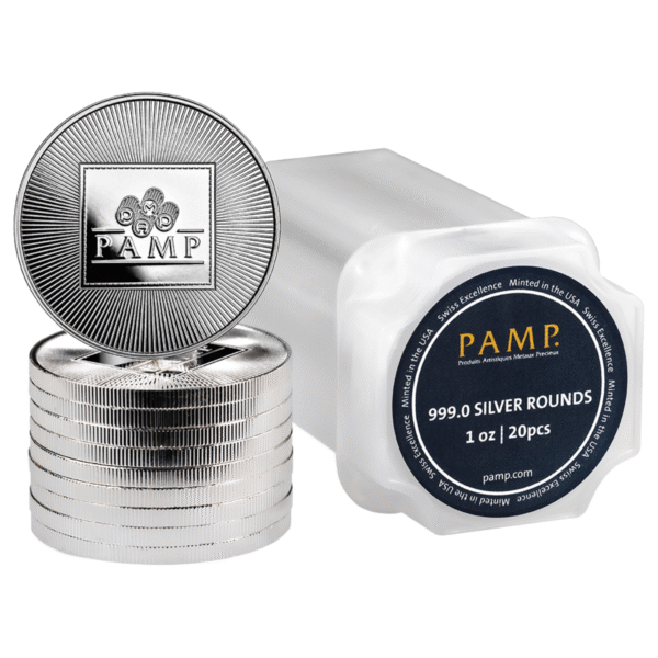 101875 - Tube 1oz PAMP Silver Minted Round 1oz PAMP Silver Minted Round