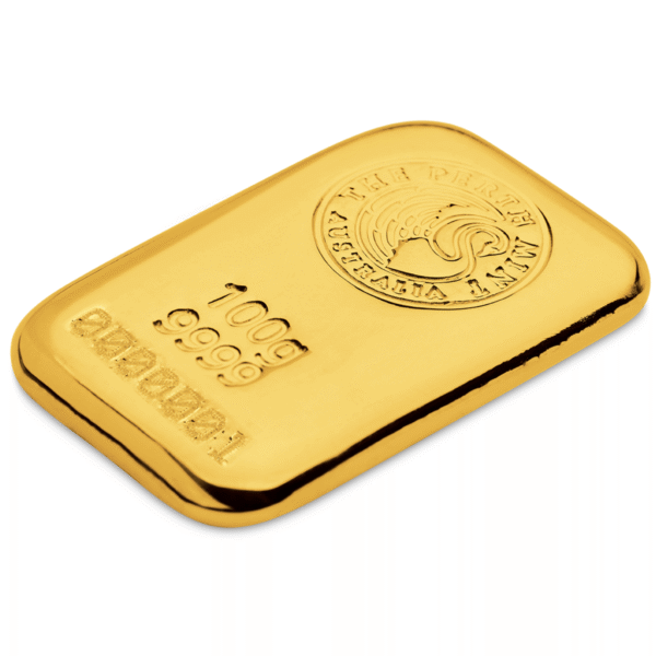 100g Perth Mint Gold Cast Bar 100g Perth Mint Gold Cast Bar