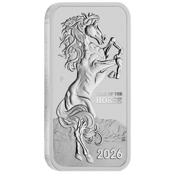 2026 1oz Perth Mint Silver Horse Rectangular Coin 2026 1oz Perth Mint Silver Horse Rectangular Coin