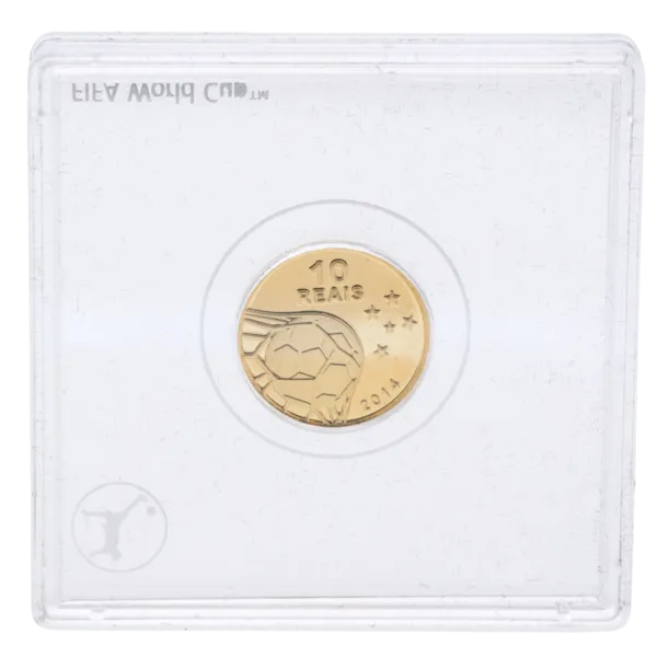 2014 Fifa World Cup Brazil Official Gold Coin 10 Reais 2014 fifa world cup