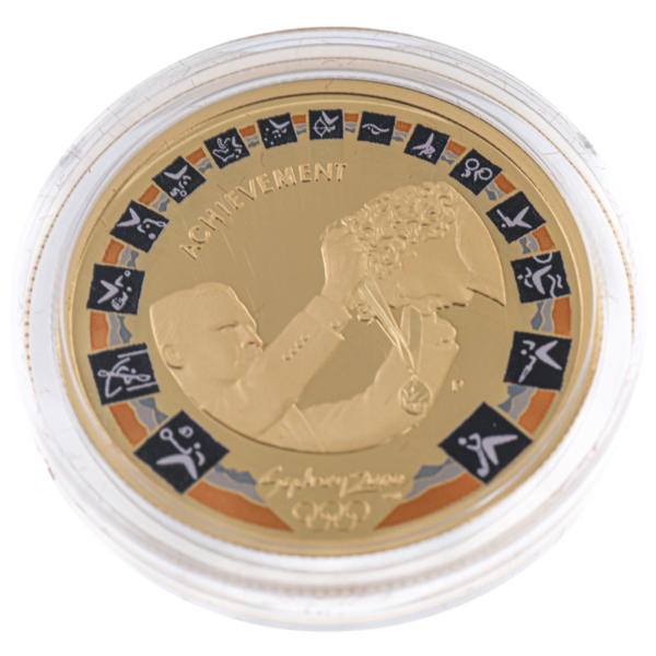 102049 - Achievement Coin2 Sydney 2000 Olympic Gold / Silver Proof Millennium Coin Collection olympics