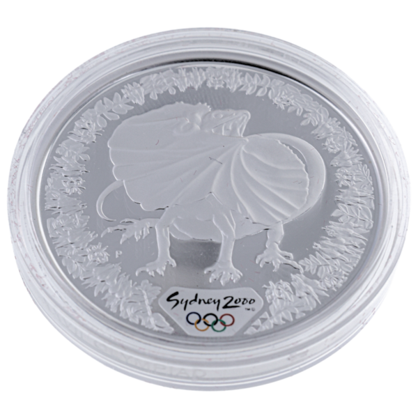 102049 - Frill Neck Lizard Sydney 2000 Olympic Gold / Silver Proof Millennium Coin Collection olympics