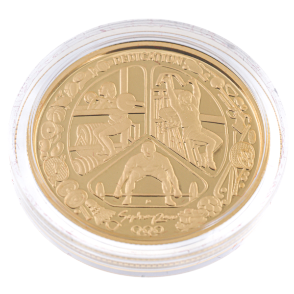 102049 - preparation 2 gold coin (2) Sydney 2000 Olympic Gold / Silver Proof Millennium Coin Collection olympics