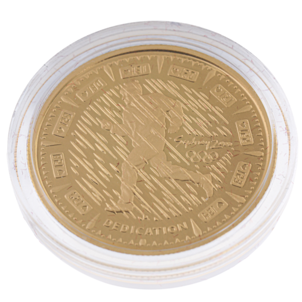 102049 - running man gold coin Sydney 2000 Olympic Gold / Silver Proof Millennium Coin Collection olympics