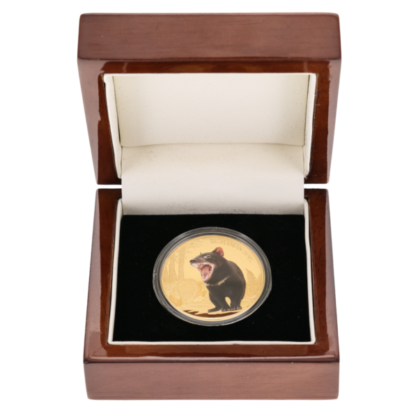 102051 - Box 2013 $100 Niue Tasmanian Devil Extinct Endangered 1 oz Gold Proof Coin tasmanian devil