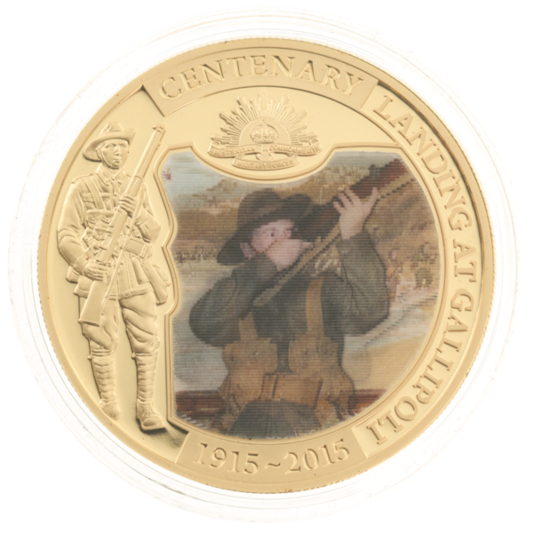 2015 $100 Niue Landing at Gallipoli Lenticular 1 oz Gold Proof Coin gallipoli