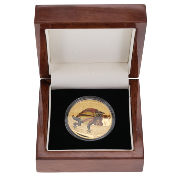 2014 $100 Niue Frill Neck Lizard 1oz Gold Proof Coin frill neck lizard