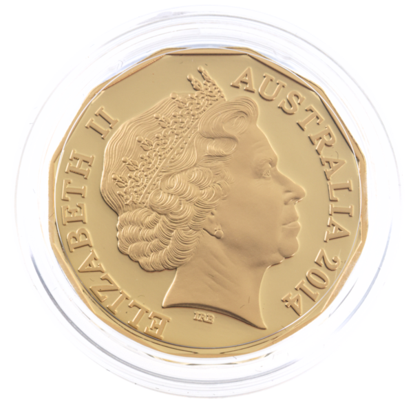 102058 - 50 Cents Obverse 2014 Royal Australian Mint Gold Proof Year Set 2014 Royal Australian Mint Gold Proof Year Set