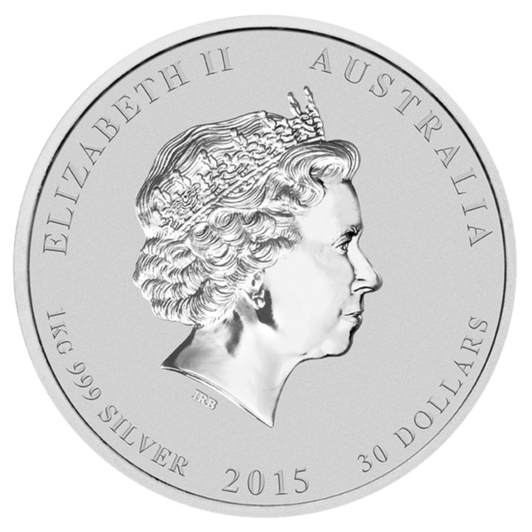 2015 1Kg Perth Mint Lunar Silver Goat Coin Series 2 1kg silver goat