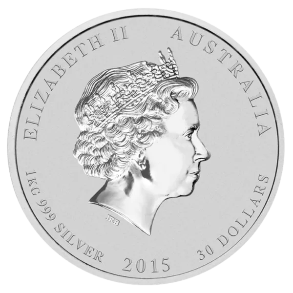 2015 1Kg Perth Mint Lunar Silver Goat Coin Series 2 1kg silver goat