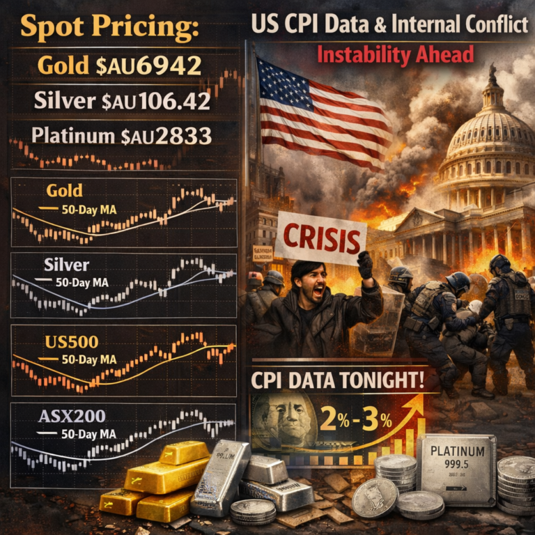 US CPI data inbound and US Internal Conflict causing instability Insights gold