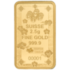 102069 - Back 2.5g PAMP Lucky Cat Gold Minted Bar