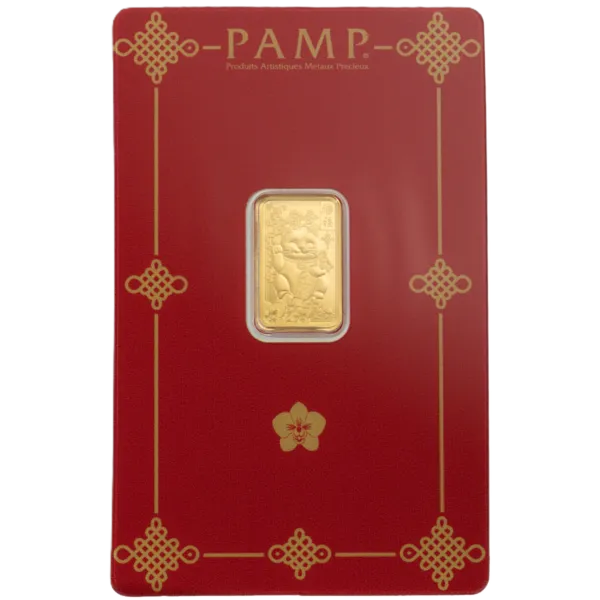 2.5g PAMP Lucky Cat Gold Minted Bar