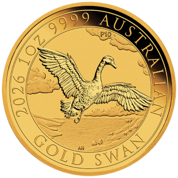 102074 - Main 2026 1oz Perth Mint Gold Swan Coin swan