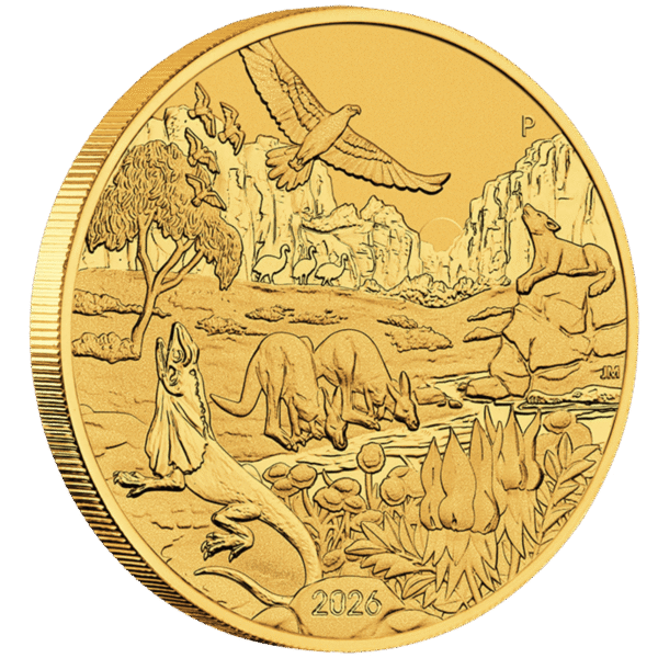 102075 - Edge 2026 1oz Perth Mint Gold Wonders of Australia The Outback Coin