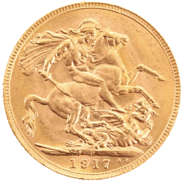 1917P George V Sovereign Uncirculated 1917P George V Perth Mint gold sovereign uncirculated