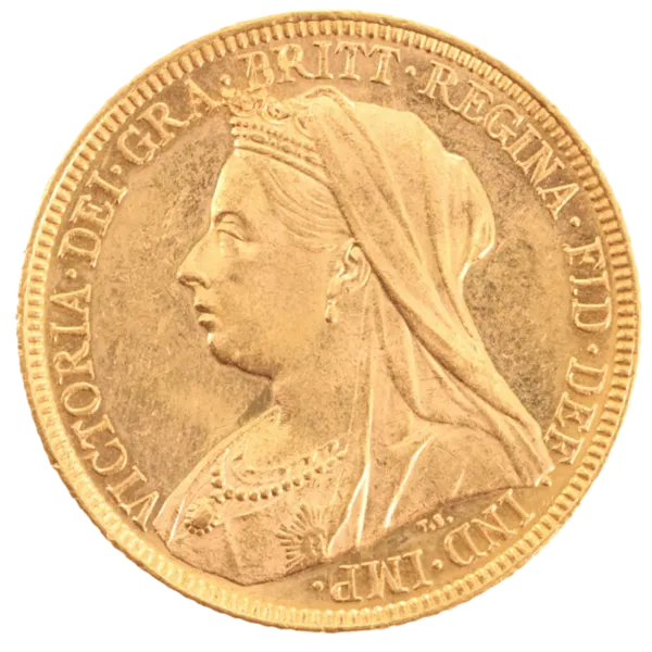 101905 - Obverse 1896M Queen Victoria Veil Sovereign Uncirculated 1896M Queen Victoria Veil Sovereign Uncirculated
