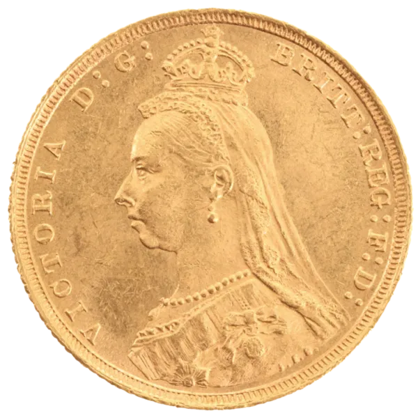 101908 - Obverse 1892S Jubilee Head Sovereign Uncirculated 1892S Jubilee Head Sovereign Uncirculated
