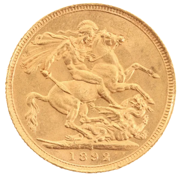 101908 - Reverse 1892S Jubilee Head Sovereign Uncirculated 1892S Jubilee Head Sovereign Uncirculated