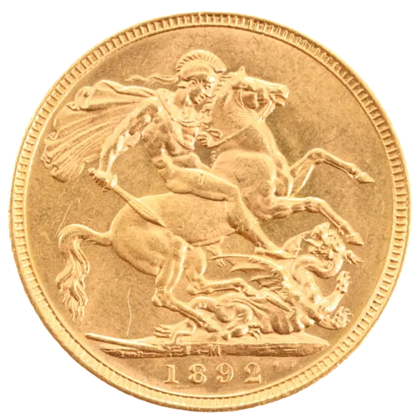 101909 - Reverse 1909M Edward VII Gold Sovereign Uncirculated 1909M Edward VII Gold Sovereign Uncirculated