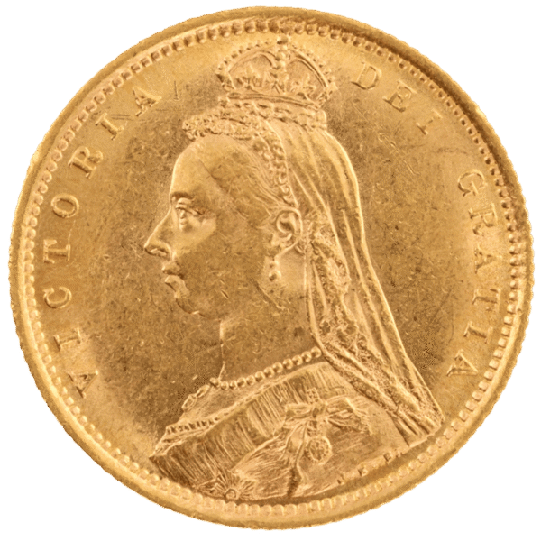 102086 - Obverse 1887 Sydney Jubilee Head Half Sovereign Good Extra Fine 1887 Sydney Jubilee Head Half Sovereign Good Extra Fine