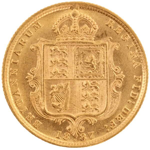 102086 - Reverse 1887 Sydney Jubilee Head Half Sovereign Good Extra Fine 1887 Sydney Jubilee Head Half Sovereign Good Extra Fine