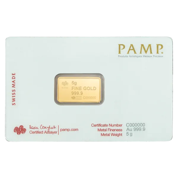 5g PAMP America the Free: Bald Eagle Gold Minted Bar 5g PAMP America the Free: Bald Eagle Gold Minted Bar