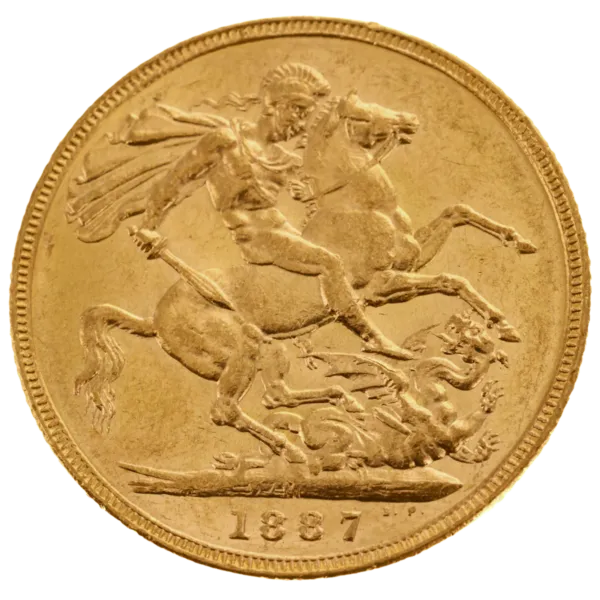 102036 - Reverse 1887M Jubilee Head Sovereign Uncirculated 1887M Jubilee Head Sovereign Uncirculated
