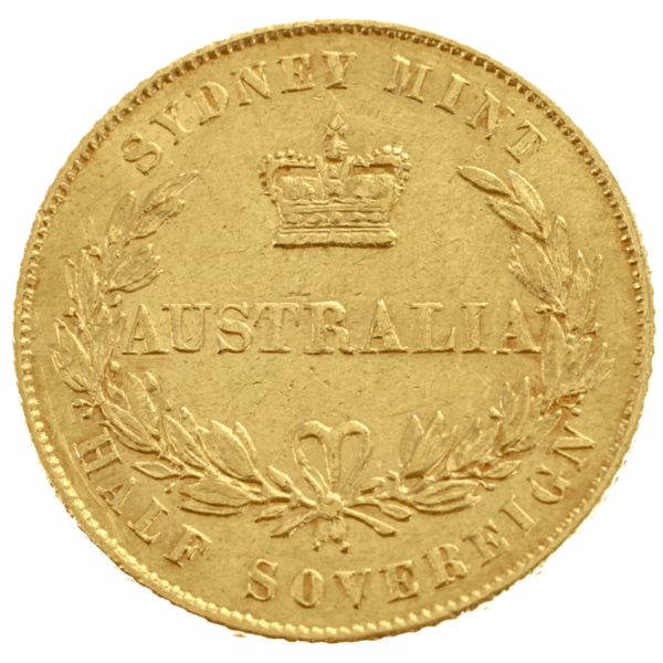 1856 Sydney Mint Half Sovereign Good Very Fine Rare 1856 Sydney Mint Half Sovereign Good Very Fine Rare