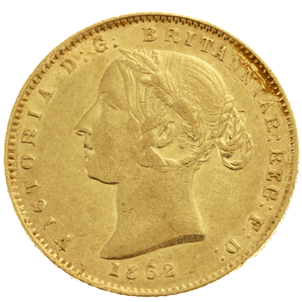 1862 Sydney Mint Half Sovereign Good Very Fine 1862 Sydney Mint Half Sovereign Good Very Fine