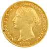 102083 - Obverse 1861 Sydney Mint Half Sovereign Very Good 1861 Sydney Mint Half Sovereign Very Good