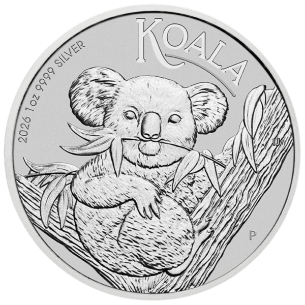 102102 - Reverse 2026 1oz Perth Mint Silver Koala Coin 2026 1oz Perth Mint Silver Koala Coin