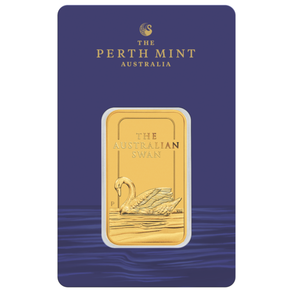 1oz Perth Mint Swan Gold Minted Bar swan
