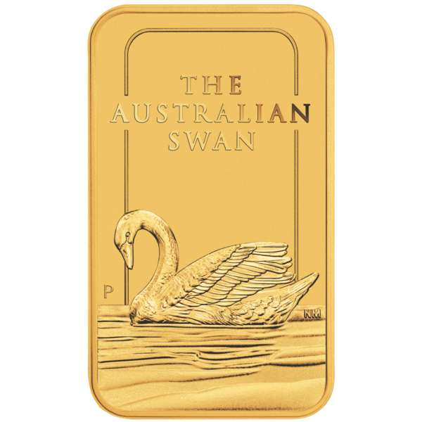 1oz Perth Mint Swan Gold Minted Bar swan