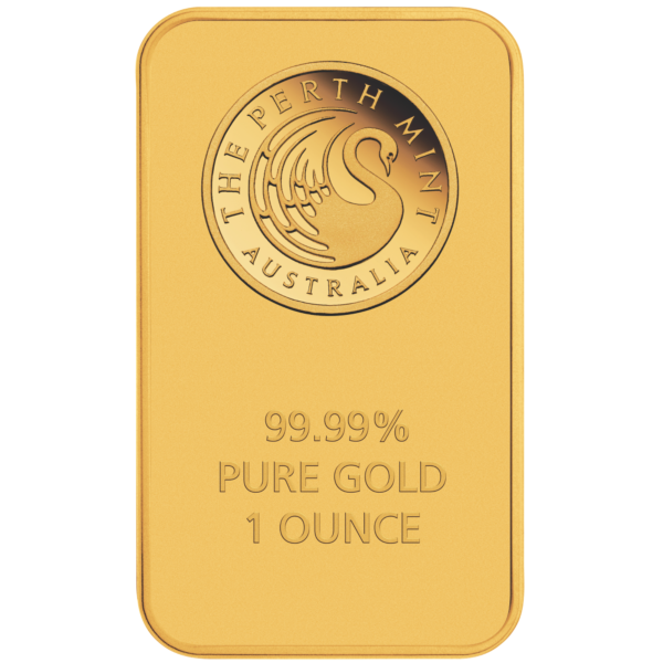 1oz Perth Mint Swan Gold Minted Bar swan