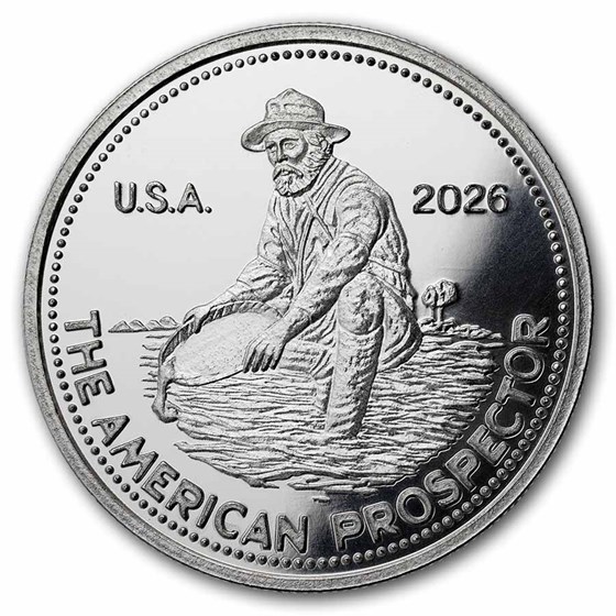 102181 - Main 2026 1oz Revived Engelhard Prospector Silver Round Engelhard