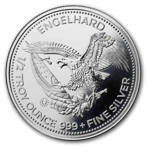102182 - Back 2026 1/2oz Revived Engelhard Prospector Silver Round Engelhard