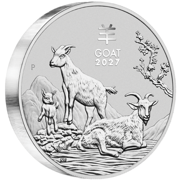 2027 1kg Perth Mint Silver Lunar Goat Coin Series 3 2027 1kg Perth Mint Silver Lunar Goat Coin Series 3