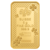 102201 - Back 5g PAMP Lucky Clover Gold Minted Bar Four leaf cover