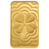 102201 - Front 5g PAMP Lucky Clover Gold Minted Bar Four leaf cover