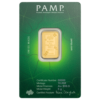 102201 - REV 5g PAMP Lucky Clover Gold Minted Bar Four leaf cover