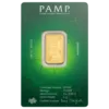 102201 - REV 5g PAMP Lucky Clover Gold Minted Bar Four leaf cover