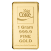 102202 - Back Bar 1g Gold Bar in TEP - Coca-Cola® Diet Coke 1g diet coke gold bar