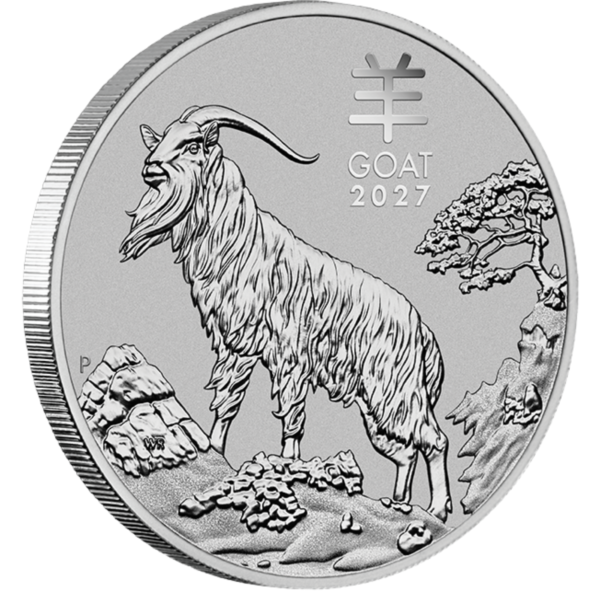 2027 Year of the Goat Platinum Coins (2) 2027 1oz Perth Mint Platinum Lunar Goat Coin Series 3 2027 1oz Perth Mint Platinum Lunar Goat Coin Series 3